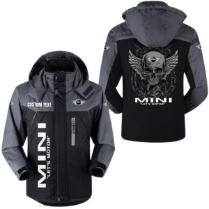 Minicooper Windbreaker Velvet-Lined Warm Durable Jackets Detachable Hooded, Windproof Waterproof, Custom Name TN150225Y11WJVCT1MNP