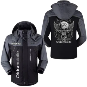 Oldsmobile Windbreaker Velvet-Lined Warm Durable Jackets Detachable Hooded Windproof Waterproof, Custom Name TN150225Y11WJVCT1OLD