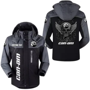 Can Am Windbreaker Velvet-Lined Warm Durable Jackets Detachable Hooded, Windproof Waterproof, Custom Name TN180225Y11WJVCT1CAE