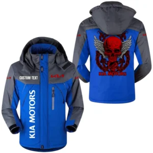 Kia Jacket Exclusive Logo Windproof Waterproof Jacket Detachable Hood Velvet-Lined Warm Durable, Custom Name TN170225Y11WJVCT1KIA