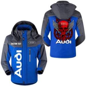 Audi Beta Racing Windbreaker Exclusive Logo Windproof Waterproof Jacket Detachable Hood Velvet-Lined Warm Durable, Custom Name TN180225Y11WJVCT1AUD