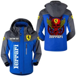 Ferrari Jacket Exclusive Logo Windproof Waterproof Jacket Detachable Hood Velvet-Lined Warm Durable, Custom Name TN180225Y11WJVCT1SCF