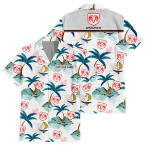 Dodge Exclusive Logo Hawaiian Shirt Tropical Landscape Pattern All-over Print For Men Women Kids, Custom Name HIDI190225Y7HWLS2DOD