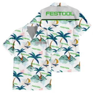 Festool Exclusive Logo Hawaiian Shirt Tropical Landscape Pattern All-over Print For Men Women Kids, Custom Name HIDI190225Y7HWLS2FES