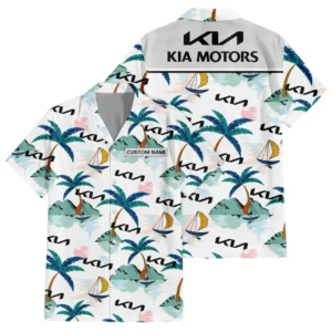 KIA Exclusive Logo Hawaiian Shirt Tropical Landscape Pattern All-over Print For Men Women Kids, Custom Name HIDI200225Y7HWLS2KIA