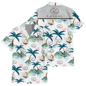 Lexus Exclusive Logo Hawaiian Shirt Tropical Landscape Pattern All-over Print For Men Women Kids, Custom Name HIDI200225Y7HWLS2LEX