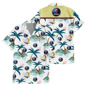 Saab Exclusive Logo Hawaiian Shirt Tropical Landscape Pattern All-over Print For Men Women Kids, Custom Name HIDI210225Y7HWLS2SAA