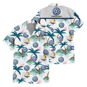 Volkswagen Exclusive Logo Hawaiian Shirt Tropical Landscape Pattern All-over Print For Men Women Kids, Custom Name HIDI210225Y7HWLS2VOL