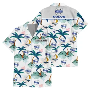 Volvo Exclusive Logo Hawaiian Shirt Tropical Landscape Pattern All-over Print For Men Women Kids, Custom Name HIDI210225Y7HWLS2VV