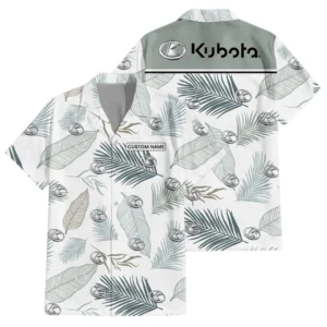 Kubota Exclusive Logo Hawaiian Shirt Tropical Leaves Seamless Pattern All-over Print For Men Women Kids, Custom Name HIHI180225Y7HWLS1KUB