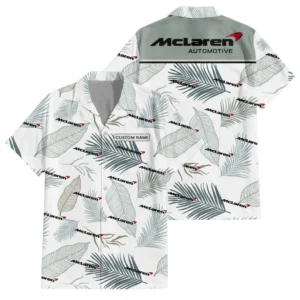McLaren Exclusive Logo Hawaiian Shirt Tropical Leaves Seamless Pattern All-over Print For Men Women Kids, Custom Name HIHI180225Y7HWLS1MCL