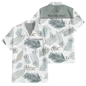 Mercedes-Benz Exclusive Logo Hawaiian Shirt Tropical Leaves Seamless Pattern All-over Print For Men Women Kids, Custom Name HIHI180225Y7HWLS1MEB
