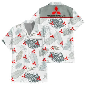 Mitsubishi Exclusive Logo Hawaiian Shirt Tropical Leaves Seamless Pattern All-over Print For Men Women Kids, Custom Name HIHI180225Y7HWLS1MIT