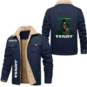 Fent Exclusive Logo Fleece-lined Thick Jacket Fur Lapel Collar Warm Custom Name TN170325Y10FLJCT22FEN