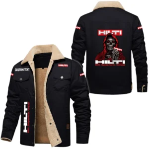 Hilti Exclusive Logo Fleece-lined Thick Jacket, Fur Lapel Collar Warm Custom Name TN170325Y10FLJCT2HIL