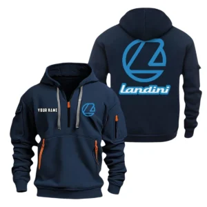 Landini Half Zip Hoodie Sport Hooded Multi-Pocket Custom Name HG120325Y25QZ2HCT1LAN