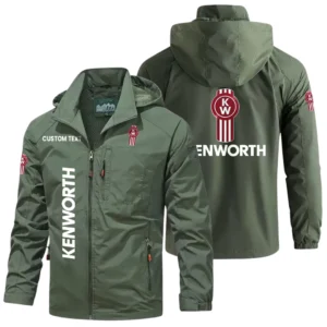 Kenworth Trucks Windbreaker Jacket Hooded Detachable, Outdoor Windproof Running Jacket, Custom Text HIHI060325Y28WJ86KET