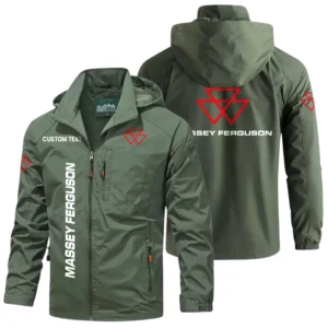 Massey Ferguson Windbreaker Jacket Hooded Detachable, Outdoor Windproof Running Jacket, Custom Text HIHI060325Y28WJ86MAF