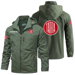 Tatra Trucks Windbreaker Jacket Hooded Detachable, Outdoor Windproof Running Jacket, Custom Text HIHI060325Y28WJ86TAT