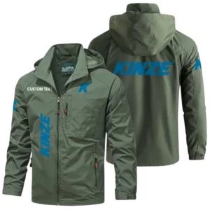 Kinze Exclusive Logo Windbreaker Jacket Hooded Detachable, Outdoor Windproof Running Jacket, Custom Text HIHI070325Y28WJ86KIM
