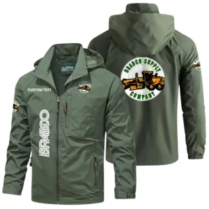 Bradco Exclusive Logo Windbreaker Jacket Hooded Detachable, Outdoor Windproof Running Jacket, Custom Text HIHI080325Y28WJ86BAS