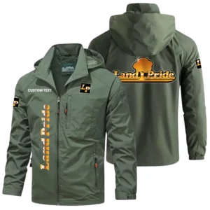 Land Pride Windbreaker Jacket Hooded Detachable, Outdoor Windproof Running Jacket, Custom Text HIHI080325Y28WJ86LAP