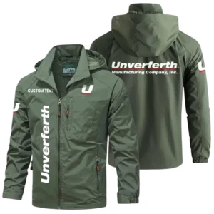 Unverferth Exclusive Logo Windbreaker Jacket Hooded Detachable, Outdoor Windproof Running Jacket, Custom Text HIHI080325Y28WJ86UNM