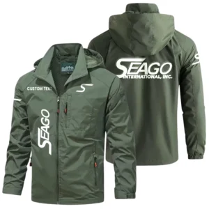 Seago International Windbreaker Jacket Hooded Detachable, Outdoor Windproof Running Jacket, Custom Text HIHI110325Y28WJ86SEI
