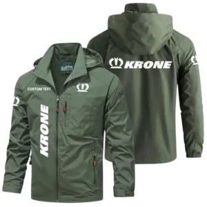 KRONE Exclusive Logo Windbreaker Jacket Hooded Detachable, Outdoor Windproof Running Jacket, Custom Text HIHI120325Y28WJ86KAM