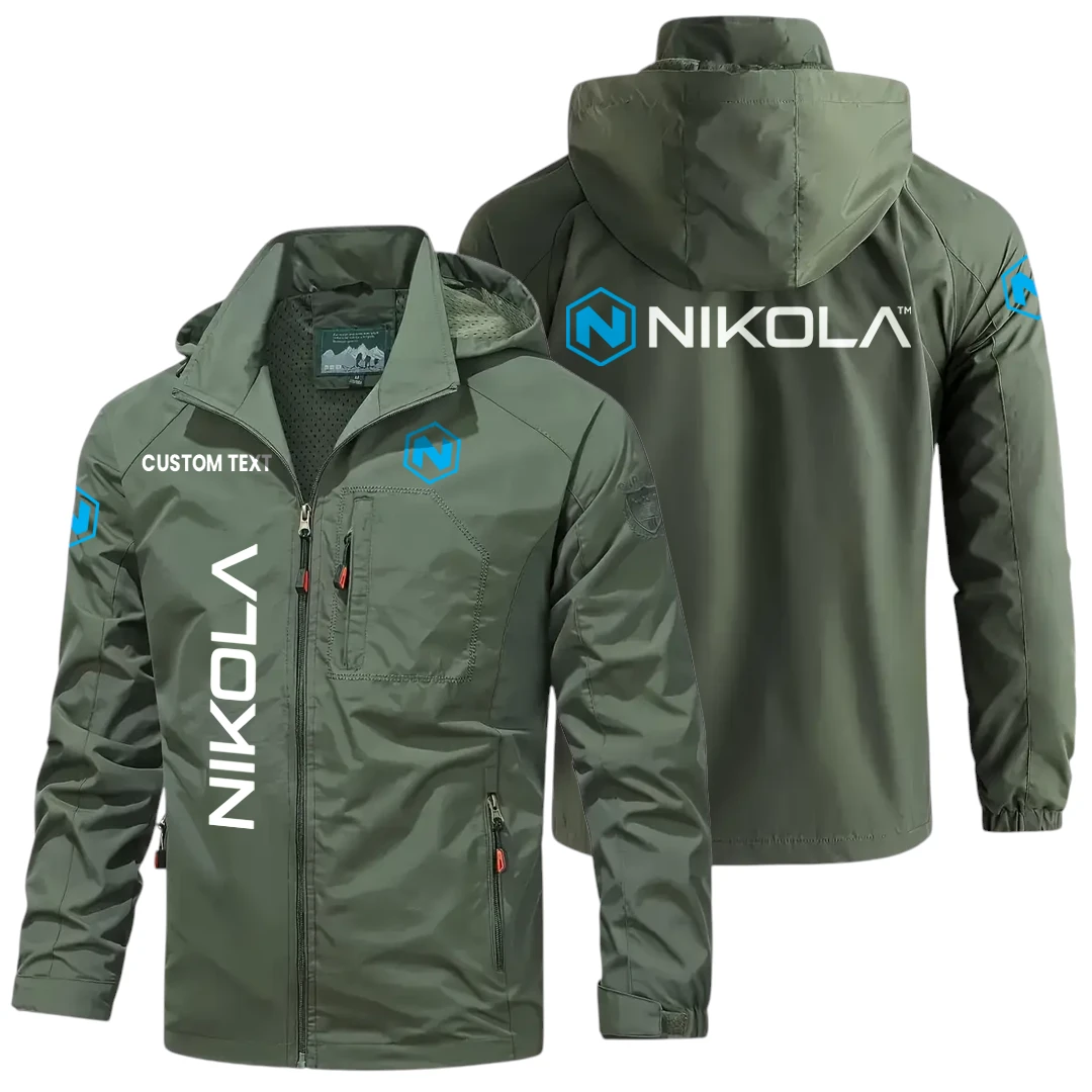 Nikola Trucks Exclusive Logo Windbreaker Jacket Hooded Detachable, Outdoor Windproof Running Jacket, Custom Text HIHI130225Y28WJ86NKL Nikola Trucks Exclusive Logo Windbreaker Jacket Hooded Detachable, Outdoor Windproof Running Jacket, Custom Text HIHI130225Y28WJ86NKL
