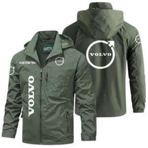 Volvo Trucks Exclusive Logo Windbreaker Jacket Hooded Detachable, Outdoor Windproof Running Jacket, Custom Text HIHI130225Y28WJ86VVT