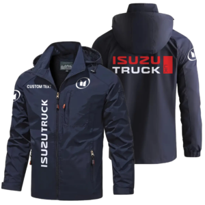 Isuzu Truck Exclusive Logo Windbreaker Jacket Hooded Detachable Outdoor Windproof Running Jacket Custom Text HIHI130225Y28WJ86IZT