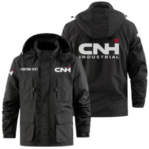 CNH Industrial Exclusive Logo Windbreaker Jacket Hooded Detachable, Outdoor Jacket Multi Pocket, Custom Name HIDI200325Y26WMPCNI