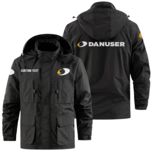 Danuser Machine Exclusive Logo Windbreaker Jacket Hooded Detachable, Outdoor Jacket Multi Pocket, Custom Name HIDI200325Y26WMPDAM