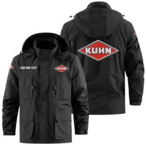 Kuhn North America Exclusive Logo Windbreaker Jacket Hooded Detachable, Outdoor Jacket Multi Pocket, Custom Name HIDI200325Y26WMPKNA