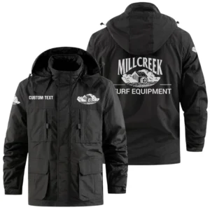 Millcreek Equipment Exclusive Logo Windbreaker Jacket Hooded Detachable, Outdoor Jacket Multi Pocket, Custom Name HIDI200325Y26WMPMIM