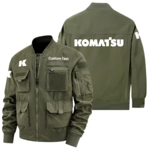 Komatsu Exclusive Logo Jacket x Baseball Collar Style Multiple Pockets Men’s Hiking Outdoor Jacket Custom Name HIHI190325Y40JCXKOA