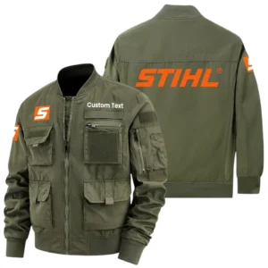 Stihl Exclusive Logo Jacket x Baseball Collar Style Multiple Pockets Men’s Hiking Outdoor Jacket Custom Name HIHI190325Y40JCXSTL
