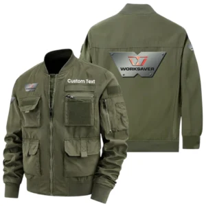 Worksaver Exclusive Logo Jacket x Baseball Collar Style Multiple Pockets Men’s Hiking Outdoor Jacket Custom Name HIHI190325Y40JCXWOR