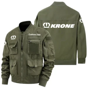 KRONE Exclusive Logo Jacket x Baseball Collar Style Multiple Pockets Men’s Hiking Outdoor Jacket Custom Name HIHI200325Y40JCXKAM