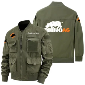 Rhino AG Exclusive Logo Jacket x Baseball Collar Style Multiple Pockets Men’s Hiking Outdoor Jacket Custom Name HIHI200325Y40JCXRAG
