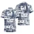 Navy Tropical Flower 3