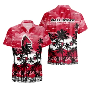Ball State Cardinals Hawaiian Aloha Shirt All Over Print, Custom Name TN260425Y7HWCT11NCBSC