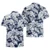 Navy Tropical Flower 2