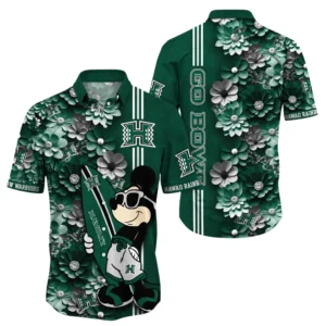 Hawaii Rainbow Warriors Hawaiian Aloha Shirt All Over Print, Custom Name For Men Women Kids TN260425Y7HWCT12NCHRW