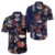 Navy Tropical Flower