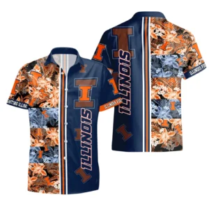 Illinois Fighting Illini Hawaiian Aloha Shirt All Over Print, Custom Name For Men Women Kids TN260425Y7HWCT15NCUIUC