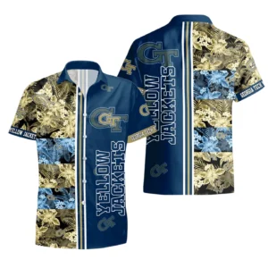 Georgia Tech Yellow Jackets Hawaiian Aloha Shirt All Over Print, Custom Name For Men Women Kids TN260425Y7HWCT18NCGT
