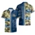 Navy Tropical Flower