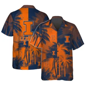 Illinois Fighting Illini Hawaiian Aloha Shirt All Over Print, Custom Name For Men Women Kids TN260425Y7HWCT19NCUIUC